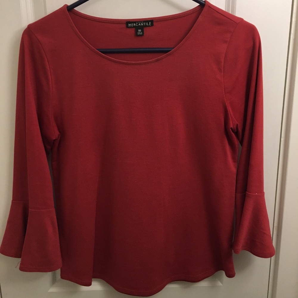 J. Crew Mercantile Bell Sleeve Shirt